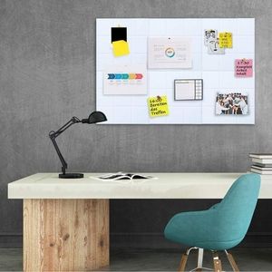 Large Felt Board Tiles for Wall with 30 Push Pins, 11.8"x11.8"  White,Pack of 6